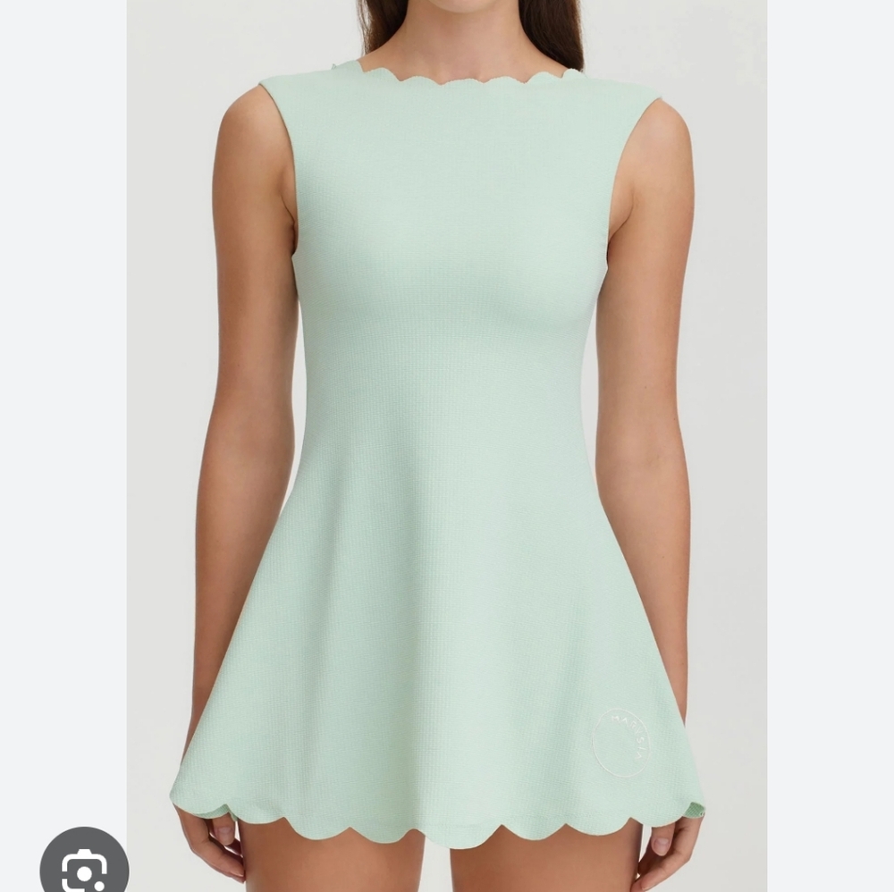 Marysia Iga Mini Dress Scallop Hem XL Tennis Pickleball